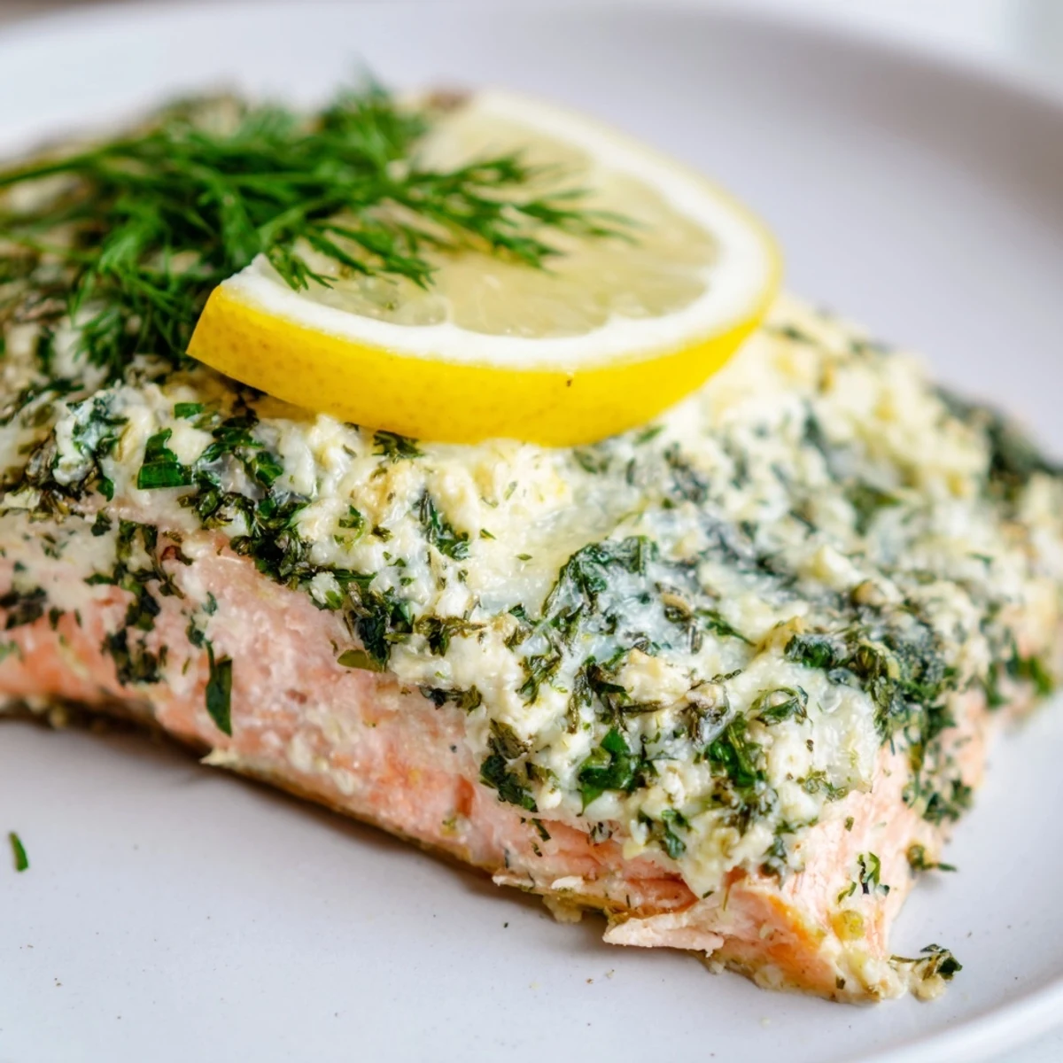 Sizzling Baked Salmon with Lemon Herb Butter melts over fillets on a baking sheet, ready to serve with roasted vegetables.