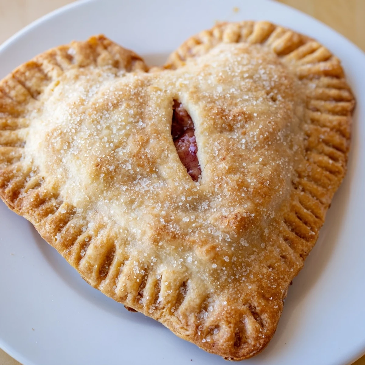 Golden-brown Heart Shaped Strawberry Hand Pies cooling on a wire rack with flaky crusts peeking through.