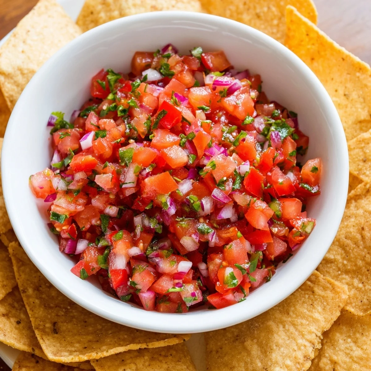 Big Game Chips and Salsa served fresh with lime wedges and cilantro garnish nearby.