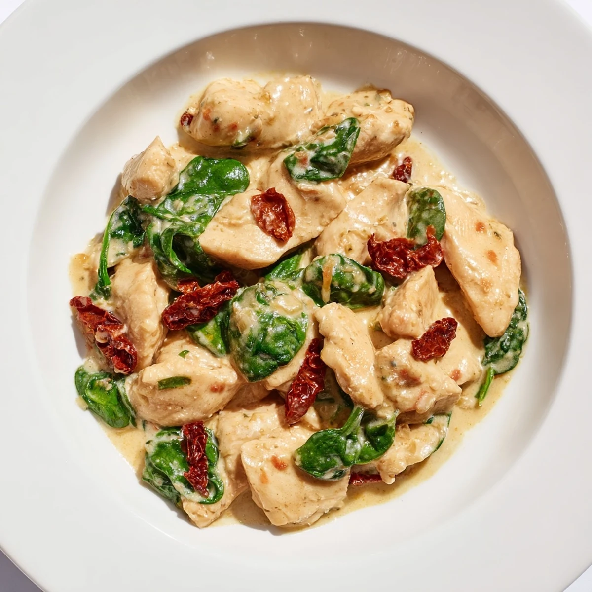 Creamy Garlic Chicken Spinach