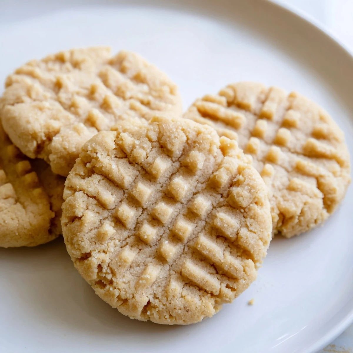 A close-up of Keto Butter Cookies, delicate and tender, perfect for a low-carb snack or served with coffee.