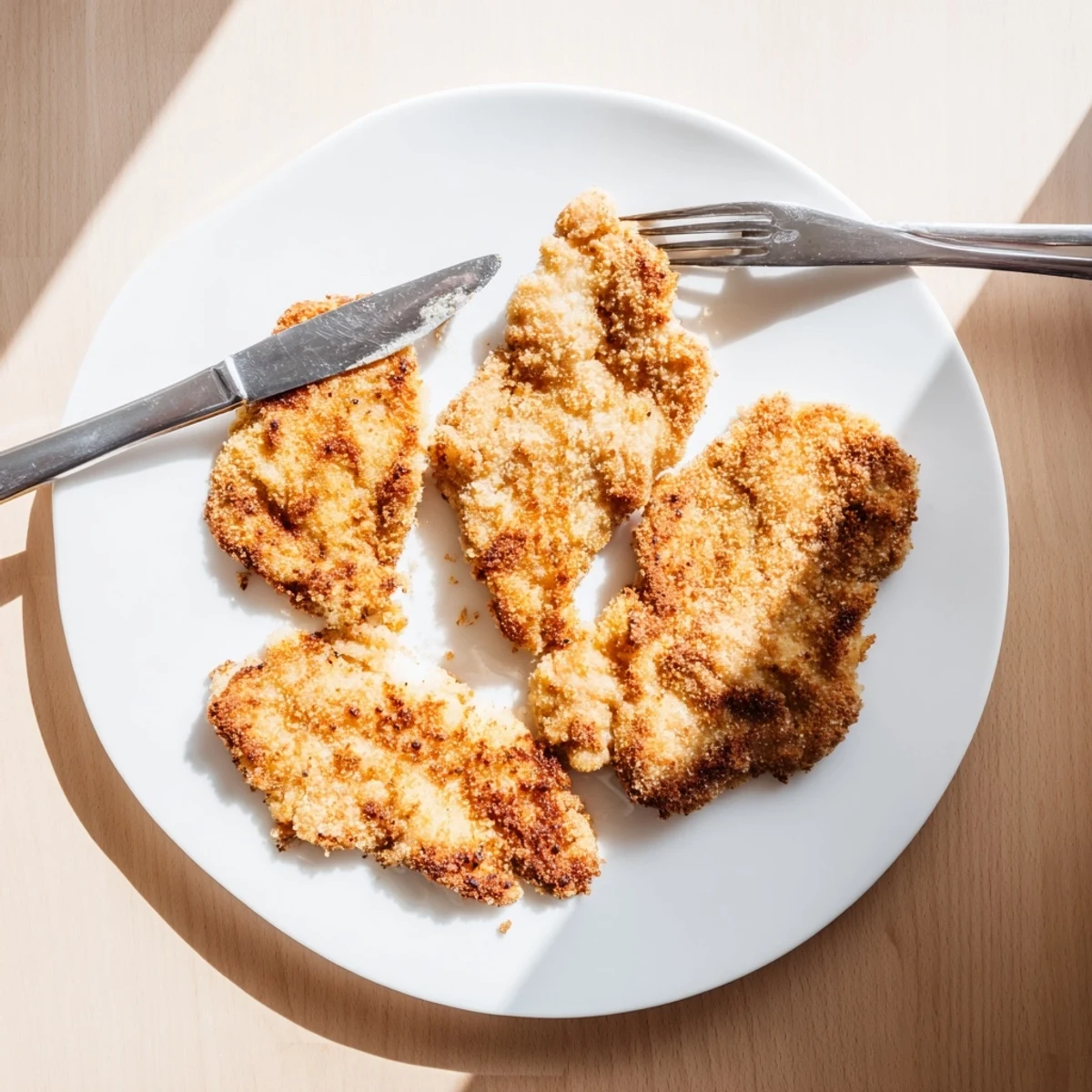 Close-up of Air Fryer Breaded Chicken Breast revealing a tender interior and crunchy golden exterior, perfect for a healthy family dinner.