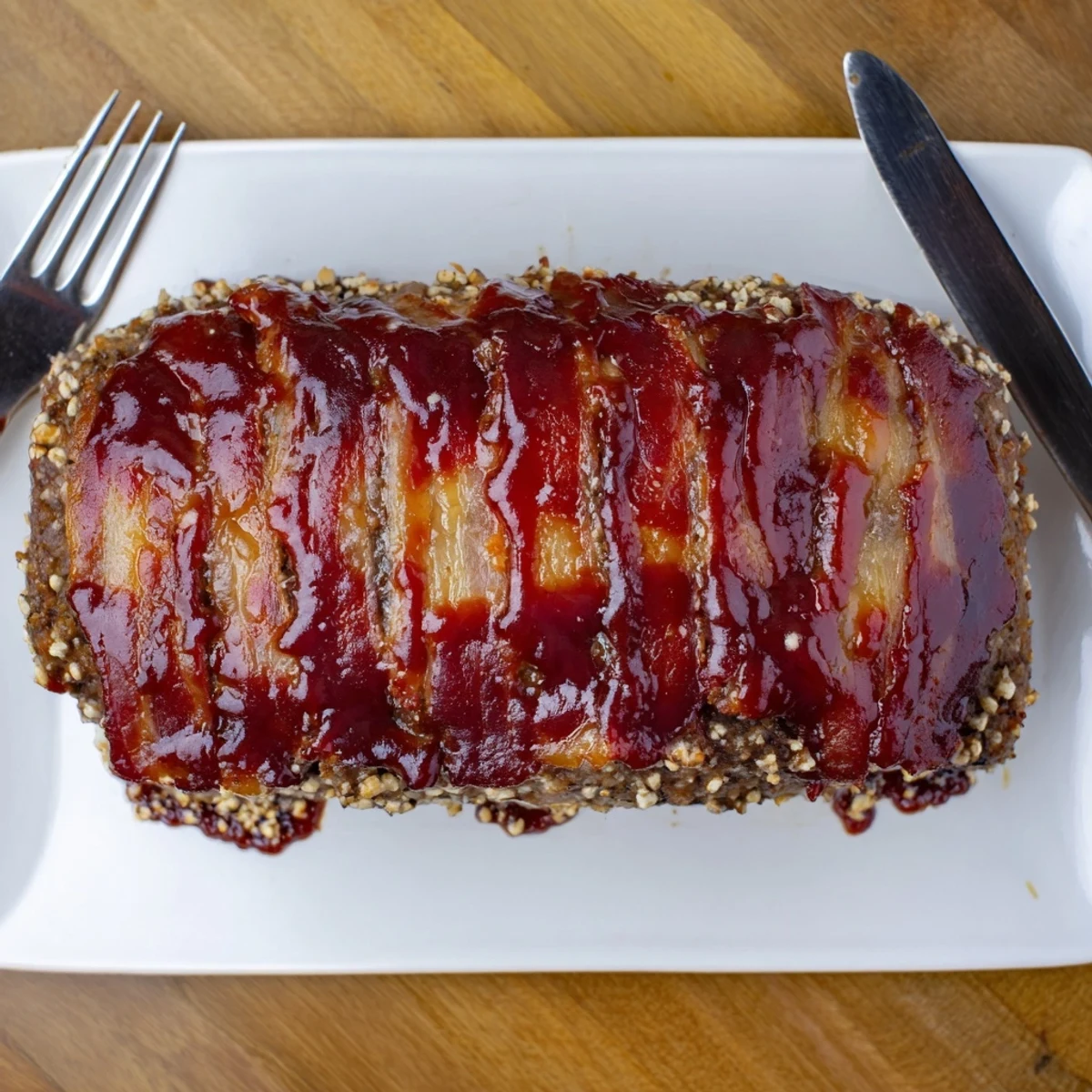 Juicy Bacon Wrapped Meatloaf with Smoky BBQ Glaze