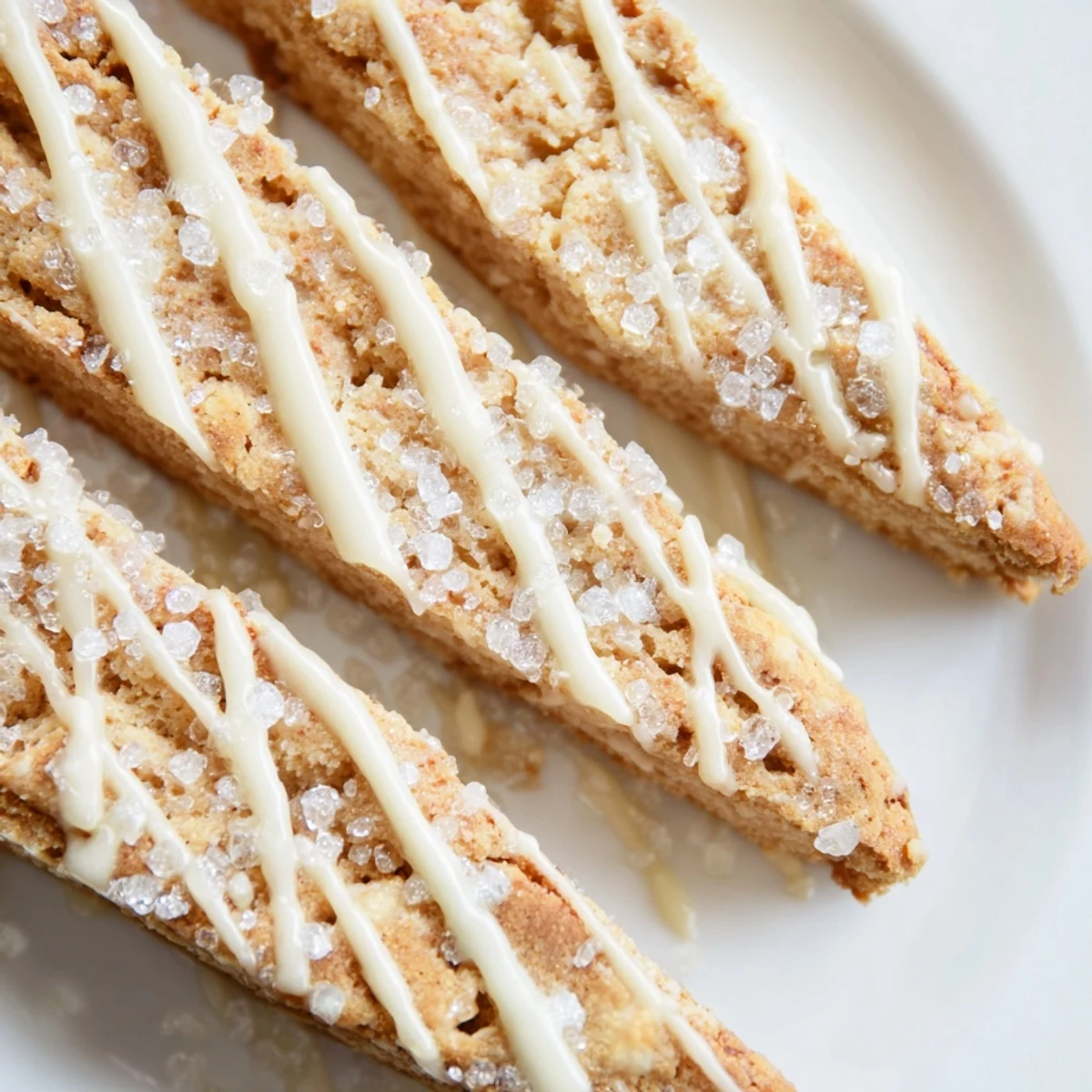Crisp Italian-American sugar cookie biscotti dipped in a steaming cup of morning coffee