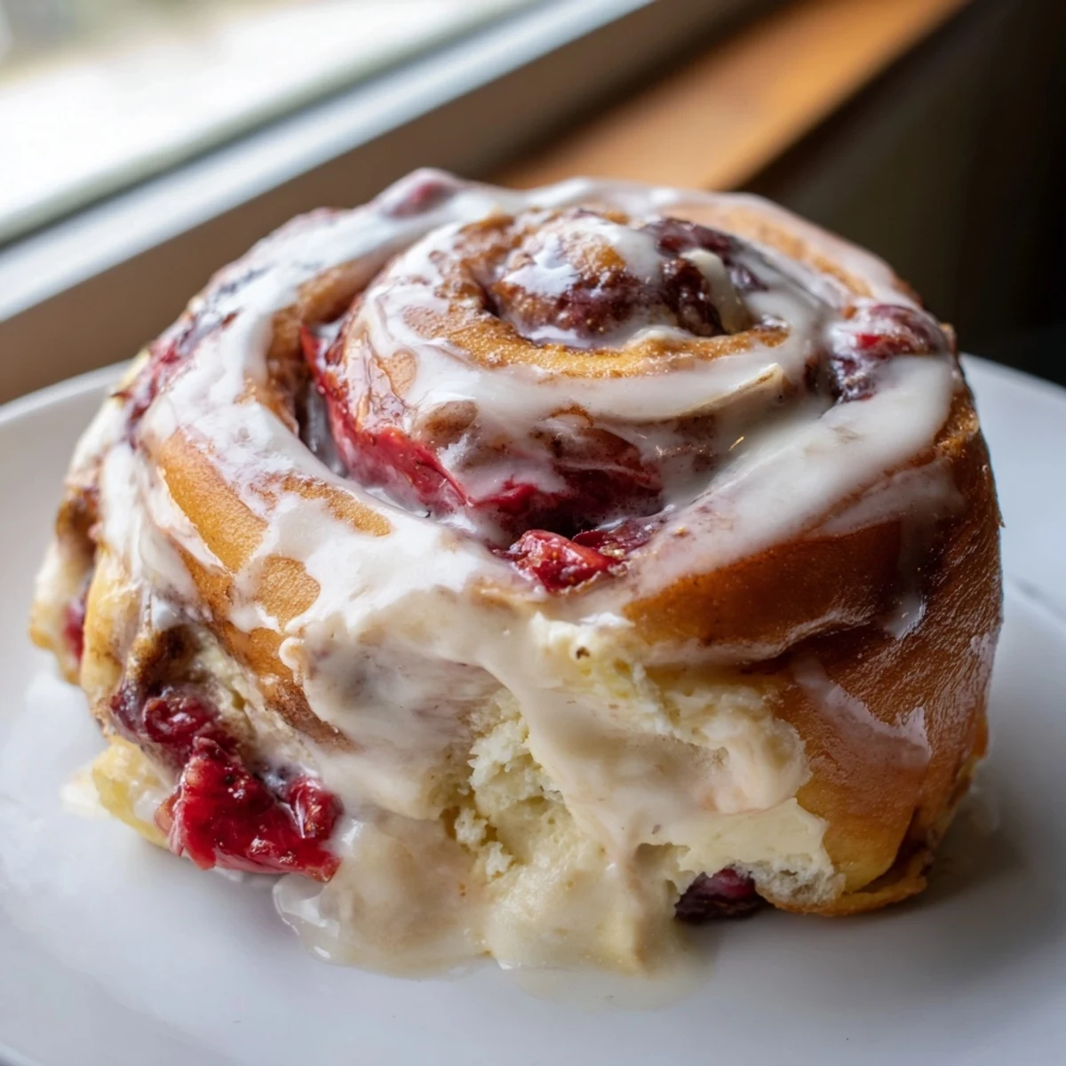 Strawberry Cheesecake Cinnabon Rolls
