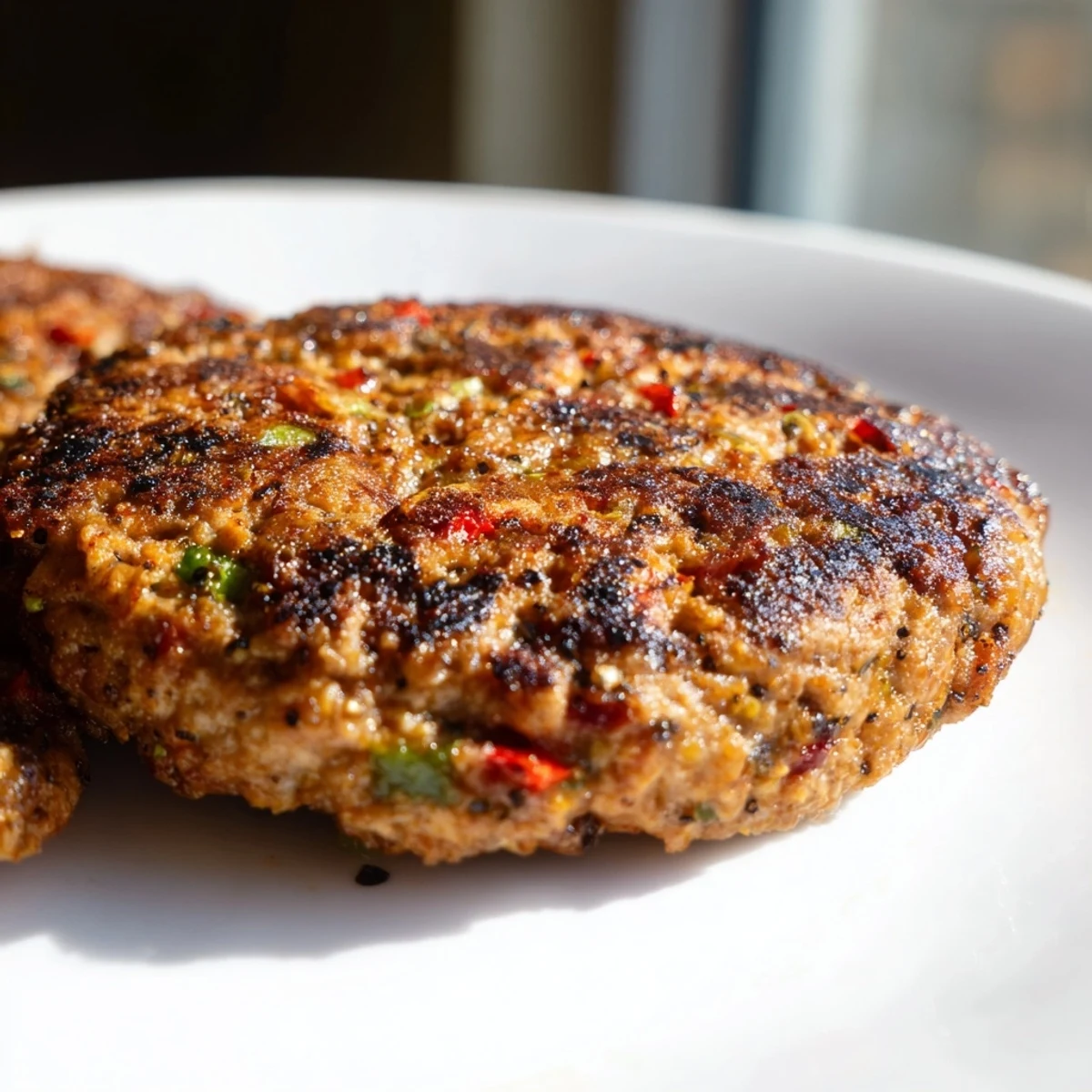 Golden crispy Pakistani Chapli Kabab sizzling in pan with aromatic spices and charred edges