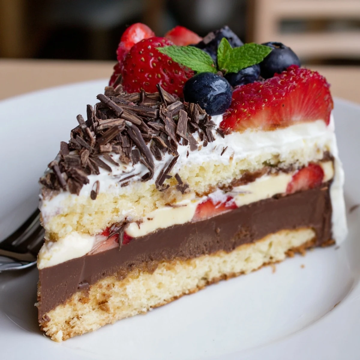 Chilled in a springform pan, The Ultimate Dessert Recipe is garnished with mint