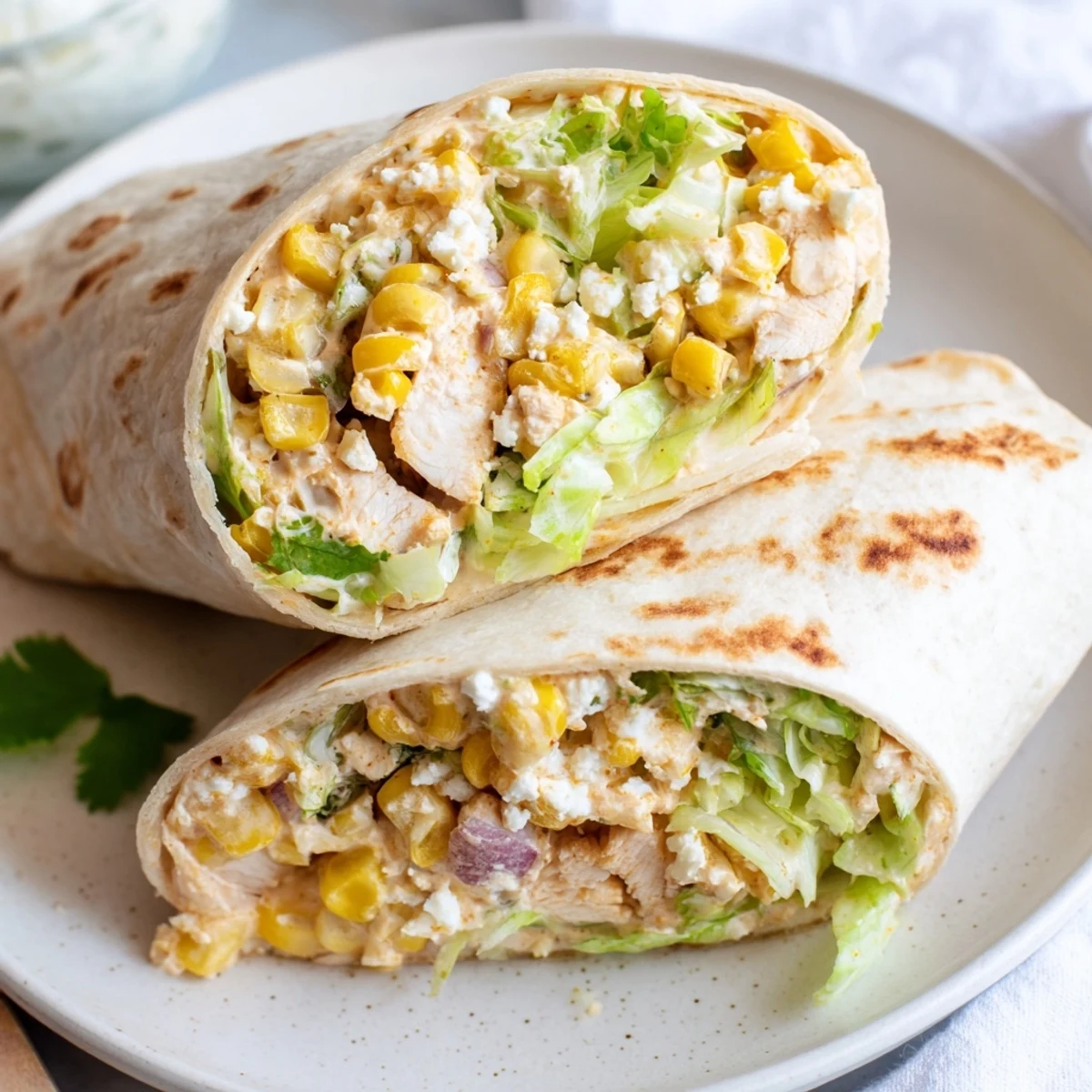 Quick Mexican Street Corn Chicken Wraps ready in thirty minutes, smoky, creamy filling.