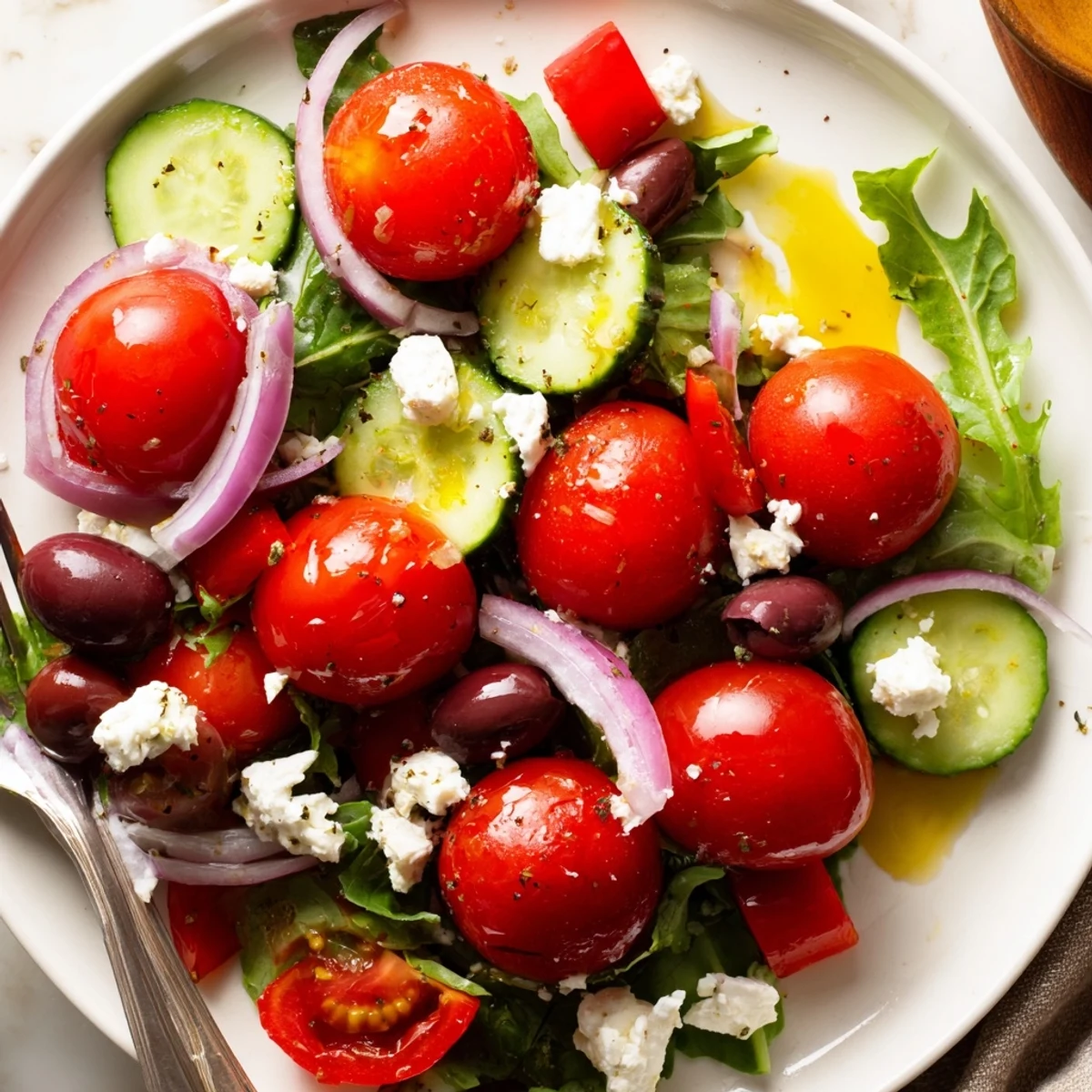 Fresh Salad Recipe ready in 15 minutes, crunchy cucumber and pepper.
