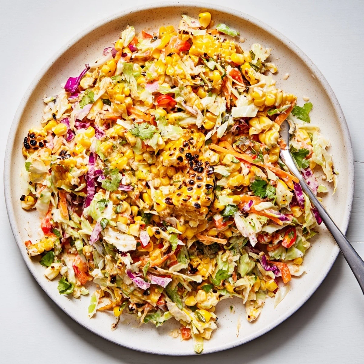 Piled beside grilled chicken, Mexican Corn Coleslaw offers bright, crisp crunch