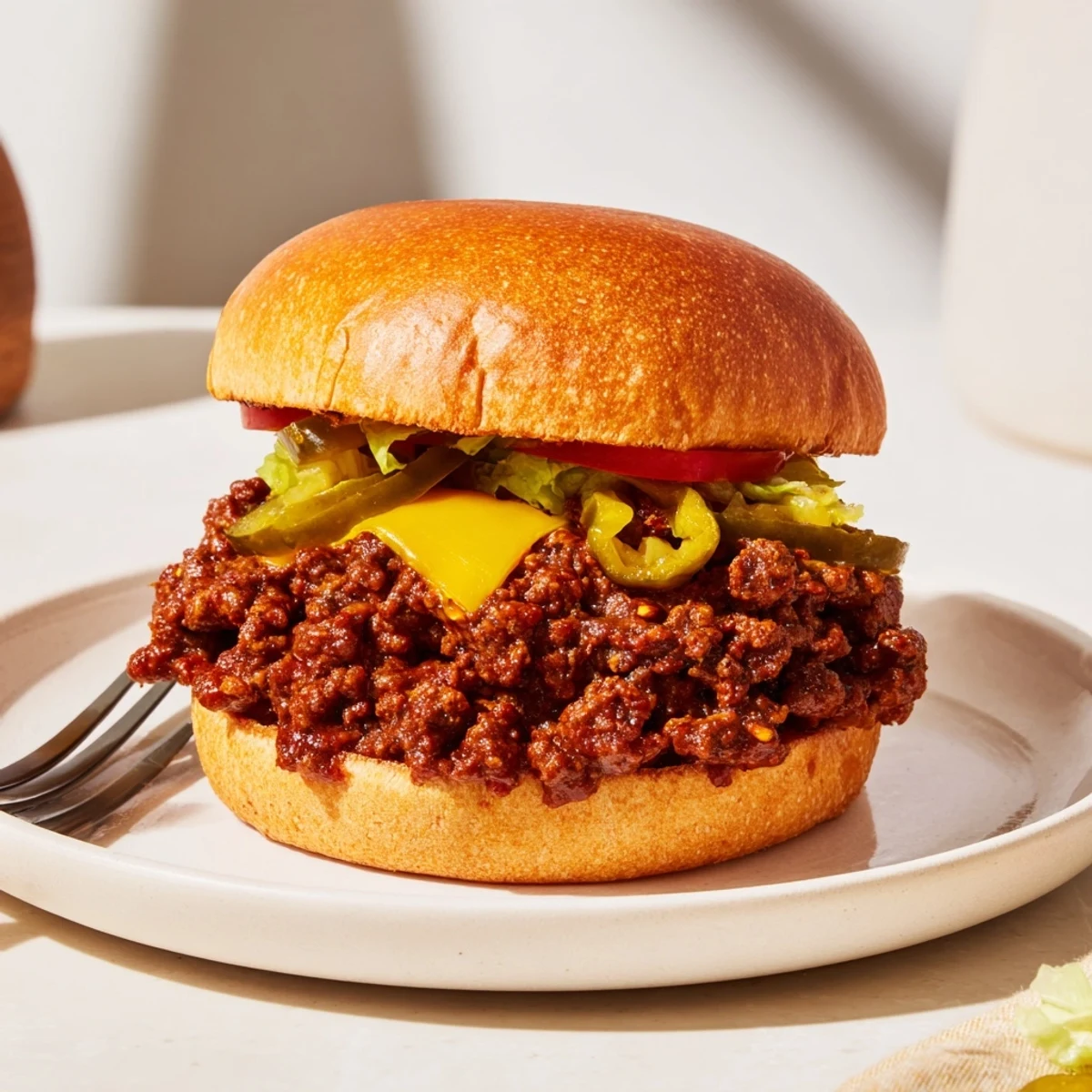 Crispy beef and tangy sauce overflowing from these Smash Burger Sloppy Joes