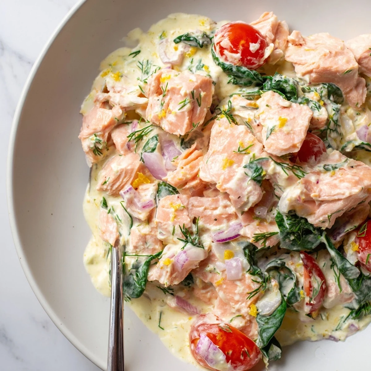 Creamy Leftover Salmon Dish